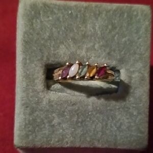 10K gold Ring with Gem Stones